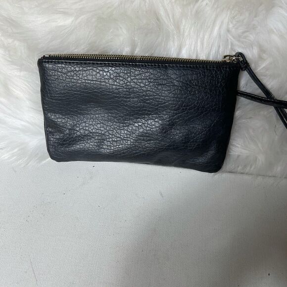 Juicy Couture black wristlet top zipper front zipper with pink lining . - Picture 2 of 10